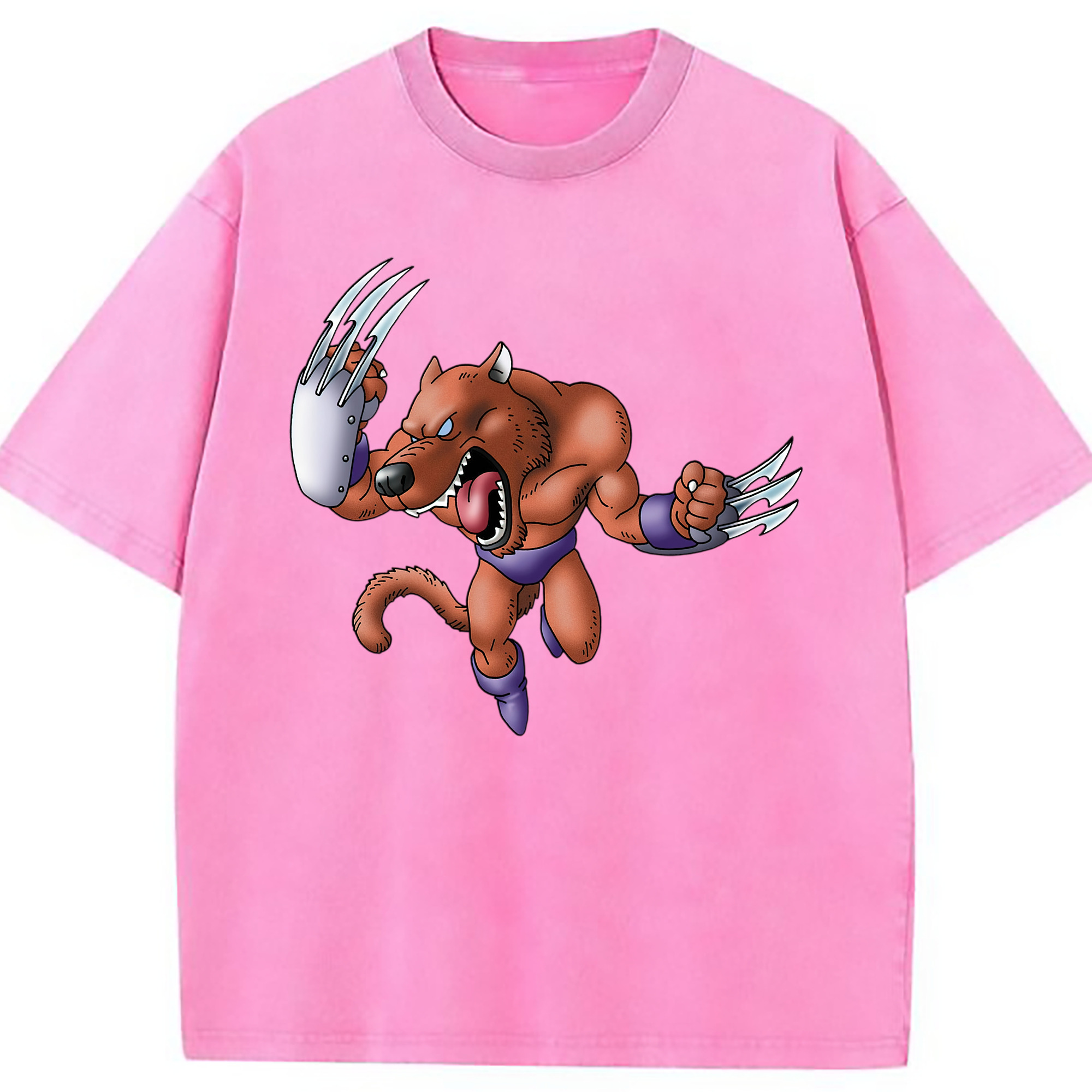 （画像用） ドラゴンクエスト Doragon Kuesuto Dragon Quest 綿100% ヴィンテージ風 半袖Tシャツ（フロントプリント）